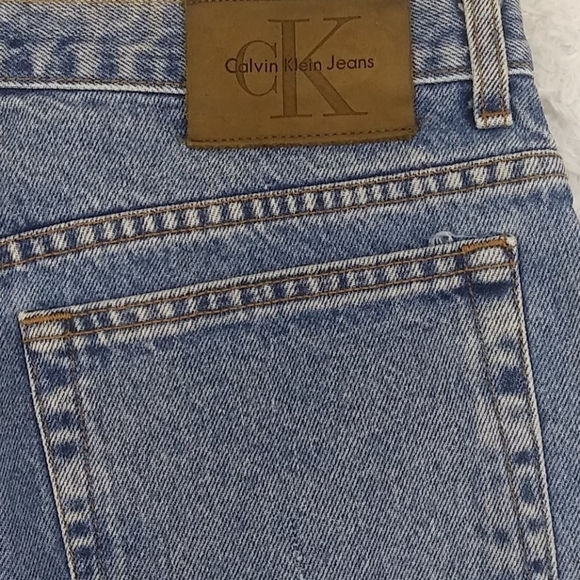 𝅺Calvin Klein Vintage Double Stone Wash High Rise Five Pocket Straight Leg Jean - Picture 12 of 15